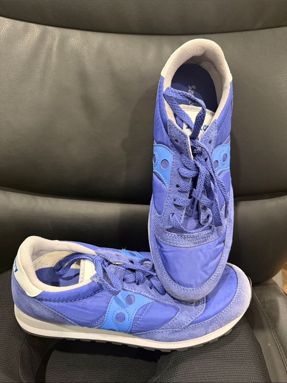 Saucony Purple-Blue Vintage Style Running Shoes